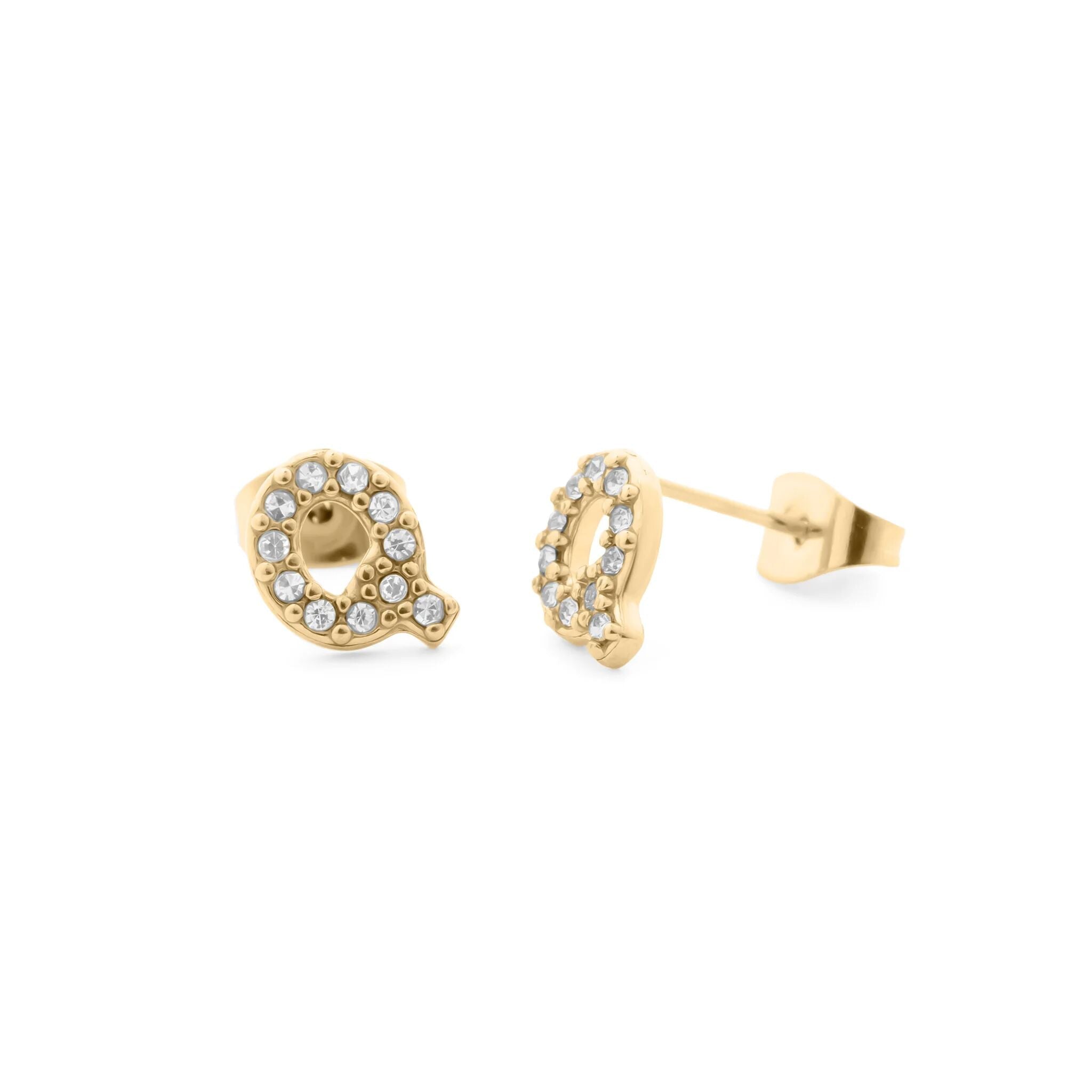 Initial Stud Earrings – Personalized Gold Stud Earrings | Hypoallergenic Stainless Steel - Earring | Sunflower Soul Boutique
