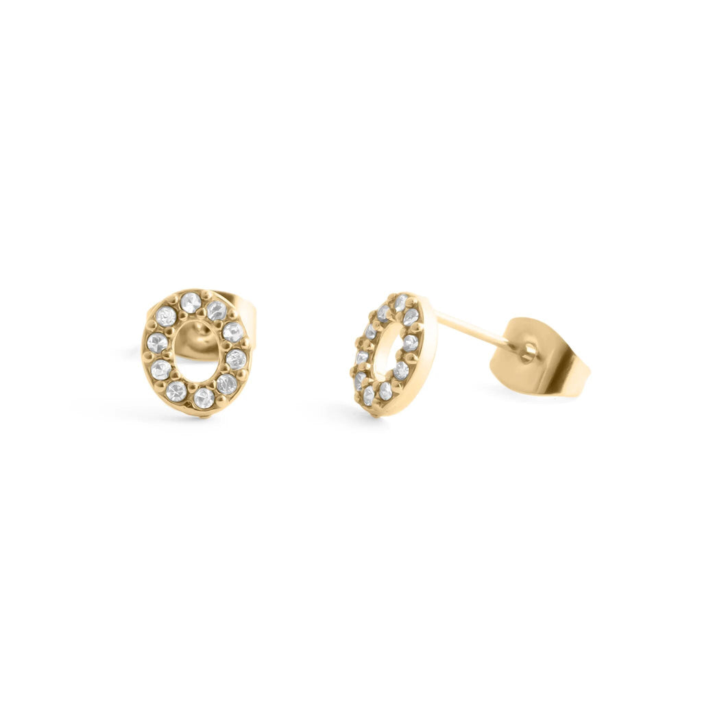 Initial Stud Earrings – Personalized Gold Stud Earrings | Hypoallergenic Stainless Steel - Earring | Sunflower Soul Boutique