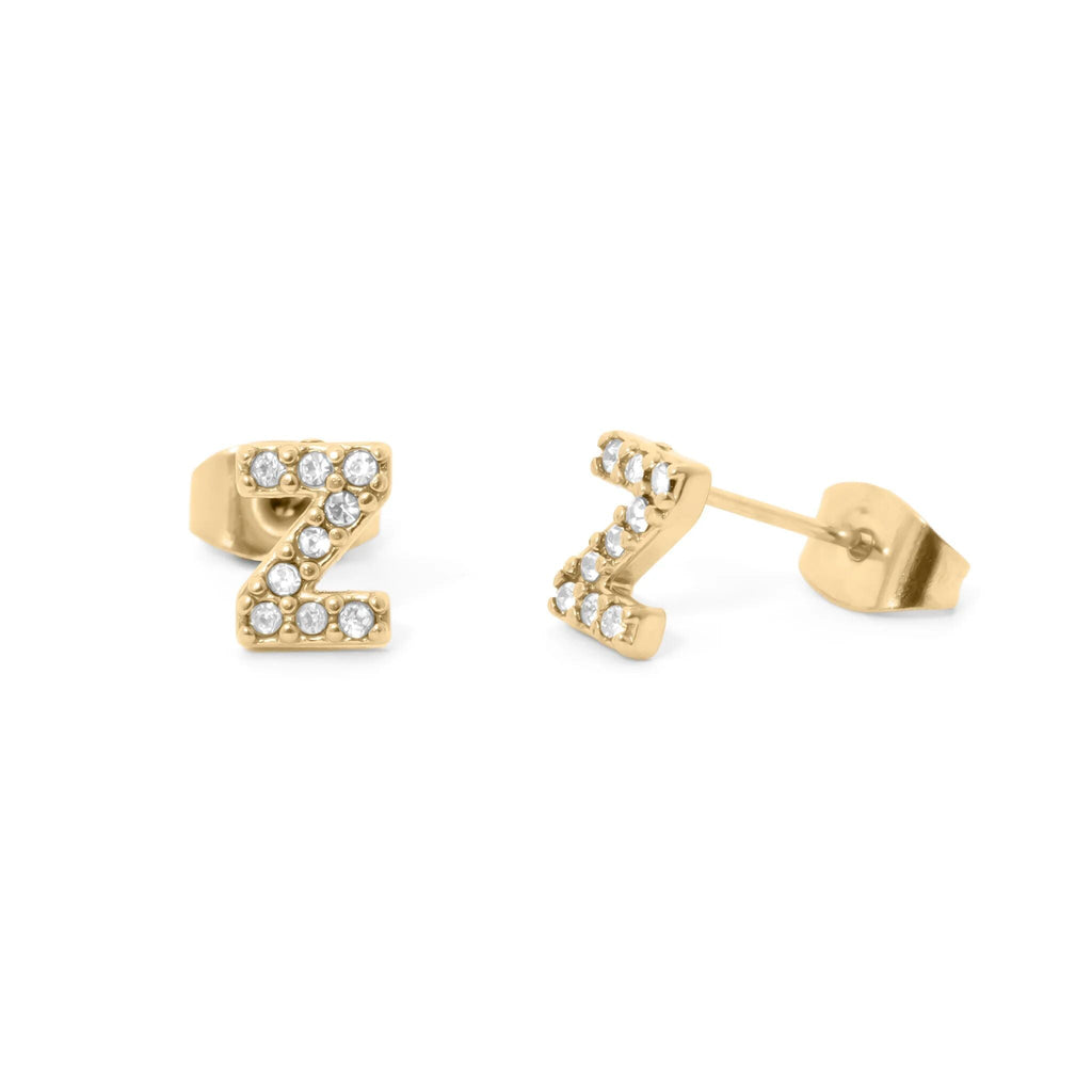 Initial Stud Earrings – Personalized Gold Stud Earrings | Hypoallergenic Stainless Steel - Earring | Sunflower Soul Boutique
