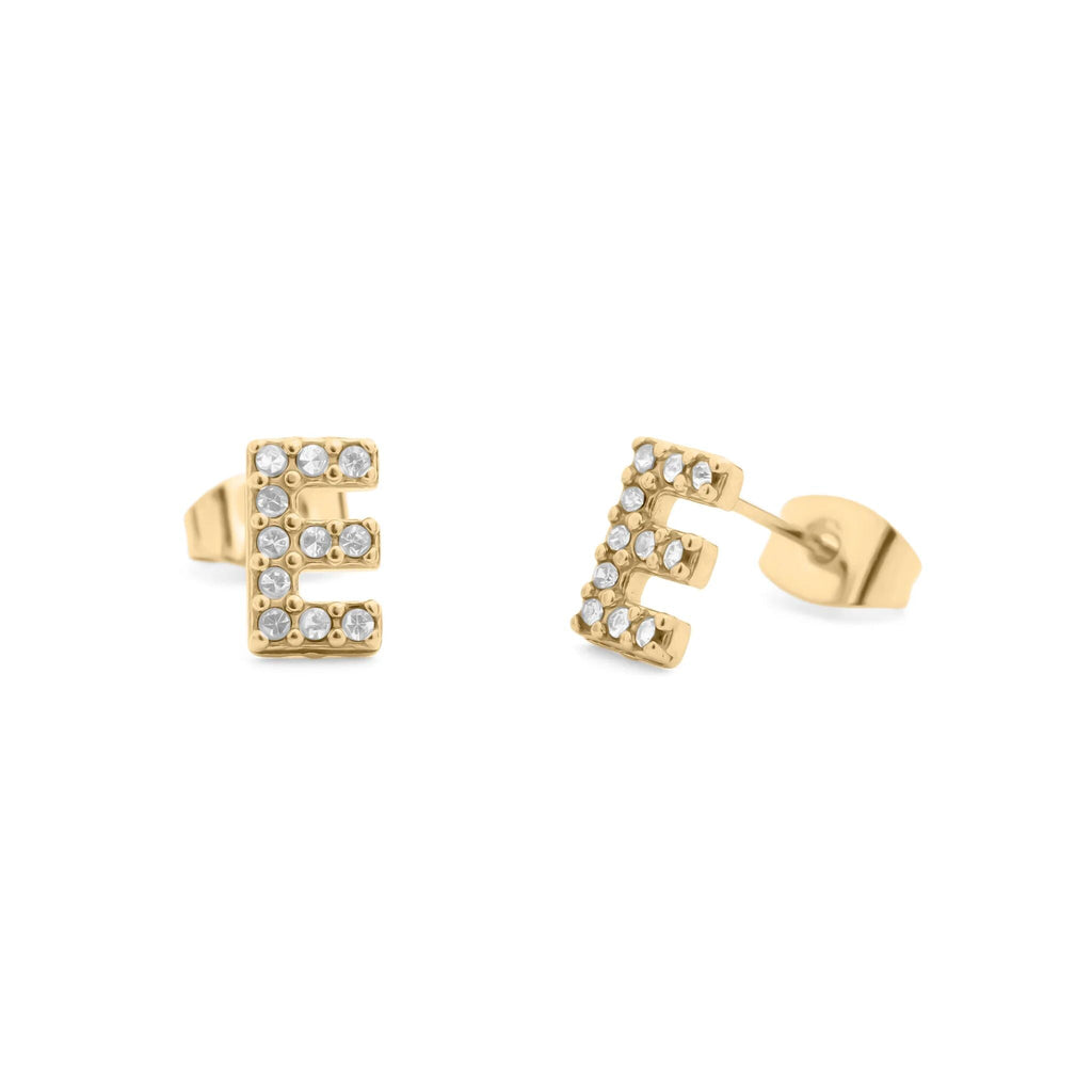 Initial Stud Earrings – Personalized Gold Stud Earrings | Hypoallergenic Stainless Steel - Earring | Sunflower Soul Boutique