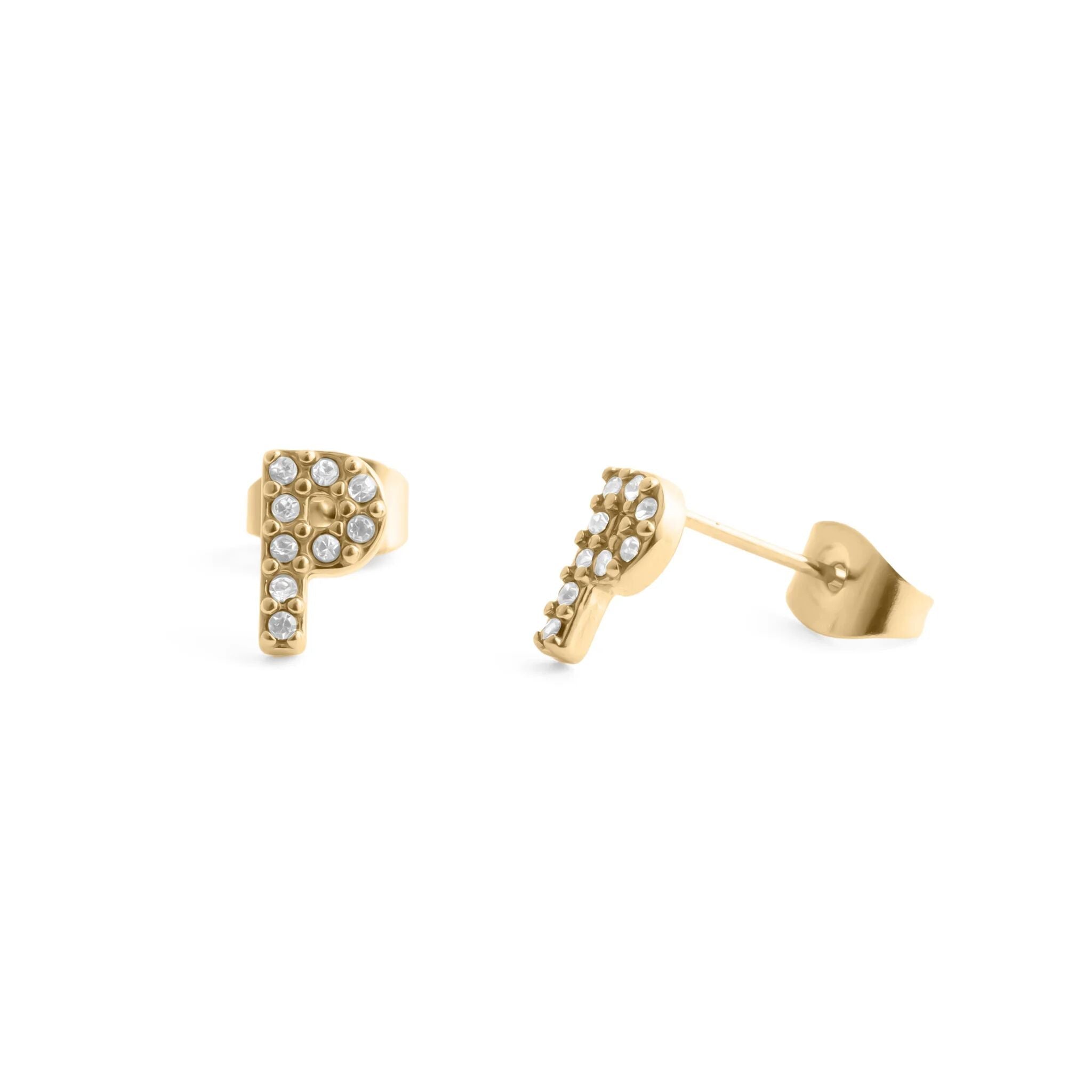 Initial Stud Earrings – Personalized Gold Stud Earrings | Hypoallergenic Stainless Steel - Earring | Sunflower Soul Boutique