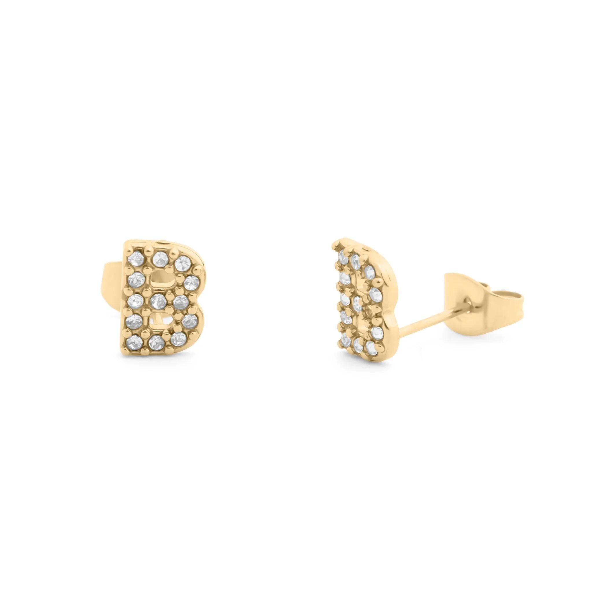 Initial Stud Earrings – Personalized Gold Stud Earrings | Hypoallergenic Stainless Steel - Earring | Sunflower Soul Boutique