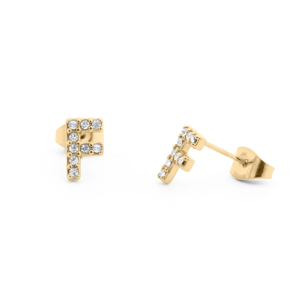 Initial Stud Earrings – Personalized Gold Stud Earrings | Hypoallergenic Stainless Steel - Earring | Sunflower Soul Boutique
