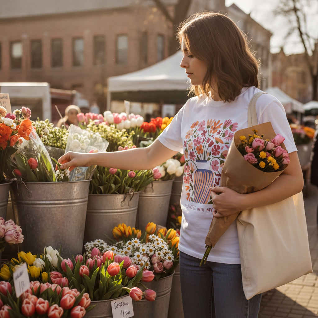 It Is Well Tee – Floral T-Shirt With Vase Flower Design | Soulful Style Shirt - T-Shirt | Sunflower Soul Boutique