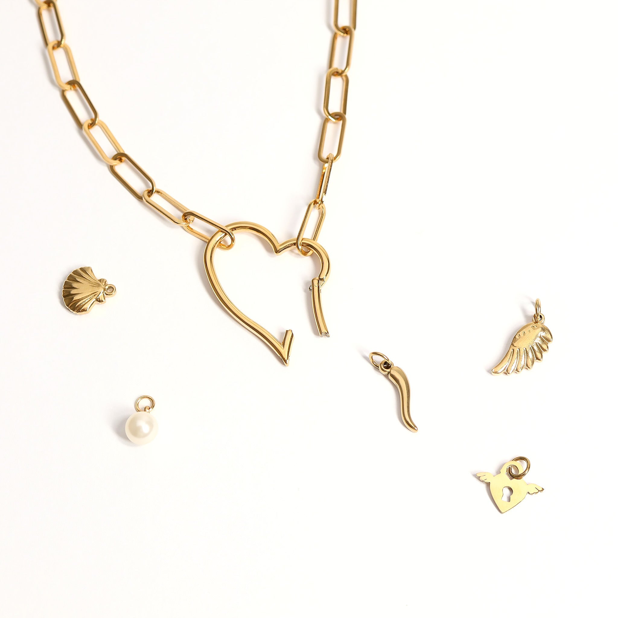 Italian Horn Charm – 18K Gold Jewelry Accent | Stainless Steel Good Luck Pendant - charm | Sunflower Soul Boutique