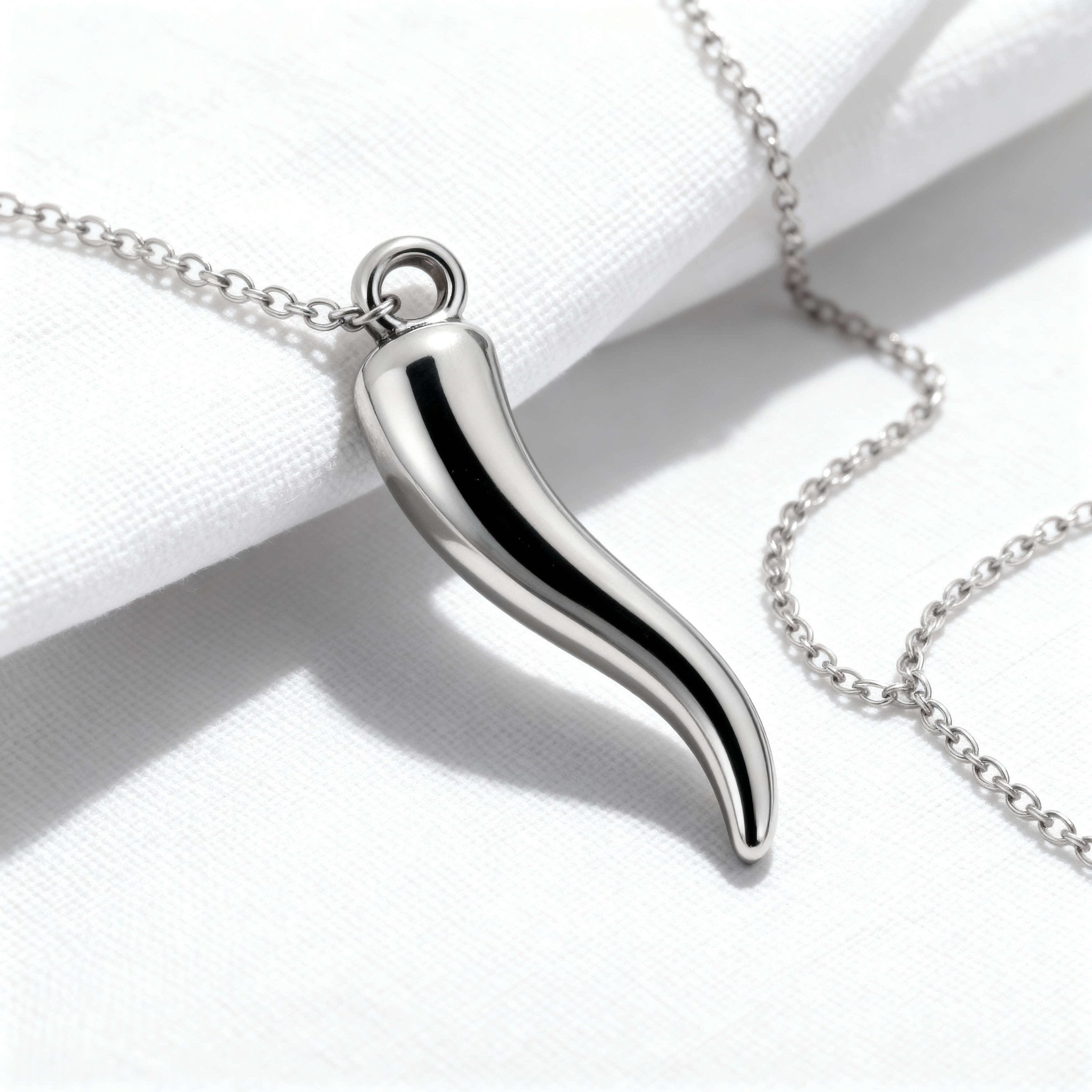 Italian Horn Charm – 18K Gold Jewelry Accent | Stainless Steel Good Luck Pendant - charm | Sunflower Soul Boutique