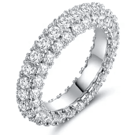 Jasmine Eternity Ring in Silver