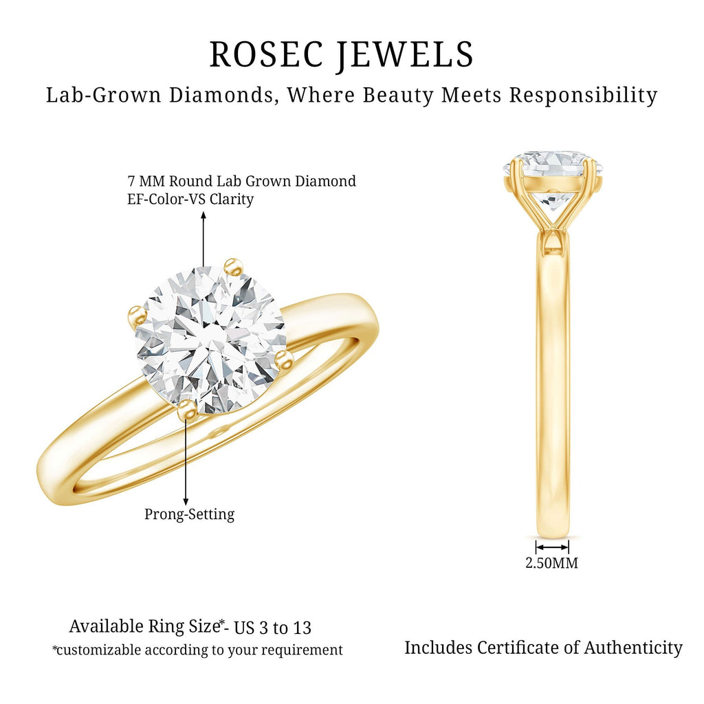 Lab Grown Diamond 1 Carat Engagement Ring For Women