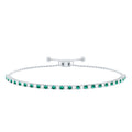 Lab Grown Diamond Bracelet – Emerald Bolo With Adjustable Sliding Clasp