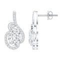 Lab Grown Diamond Earrings – 2.5 Carat Oval Studs With Prong Setting By Rosec Jewels