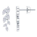 Lab Grown Diamond Earrings – Marquise Cut Leaf Dangle Prong Setting Jewelry