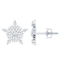 Lab Grown Diamond Earrings – Snowflake Studs With Round Cut Diamonds | Rosec Jewels