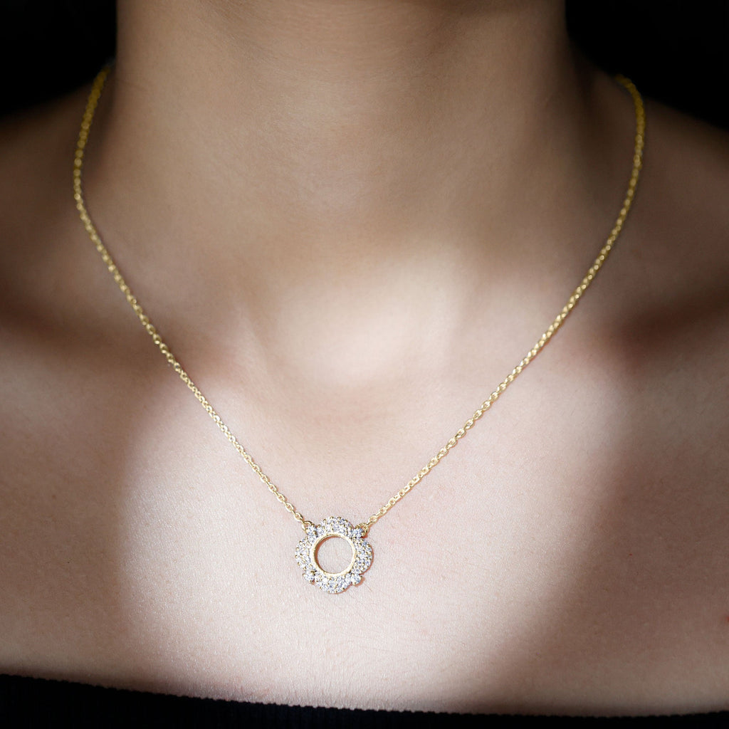 Lab Grown Diamond Necklace – Certified Nature Inspired Pendant with Prong Setting