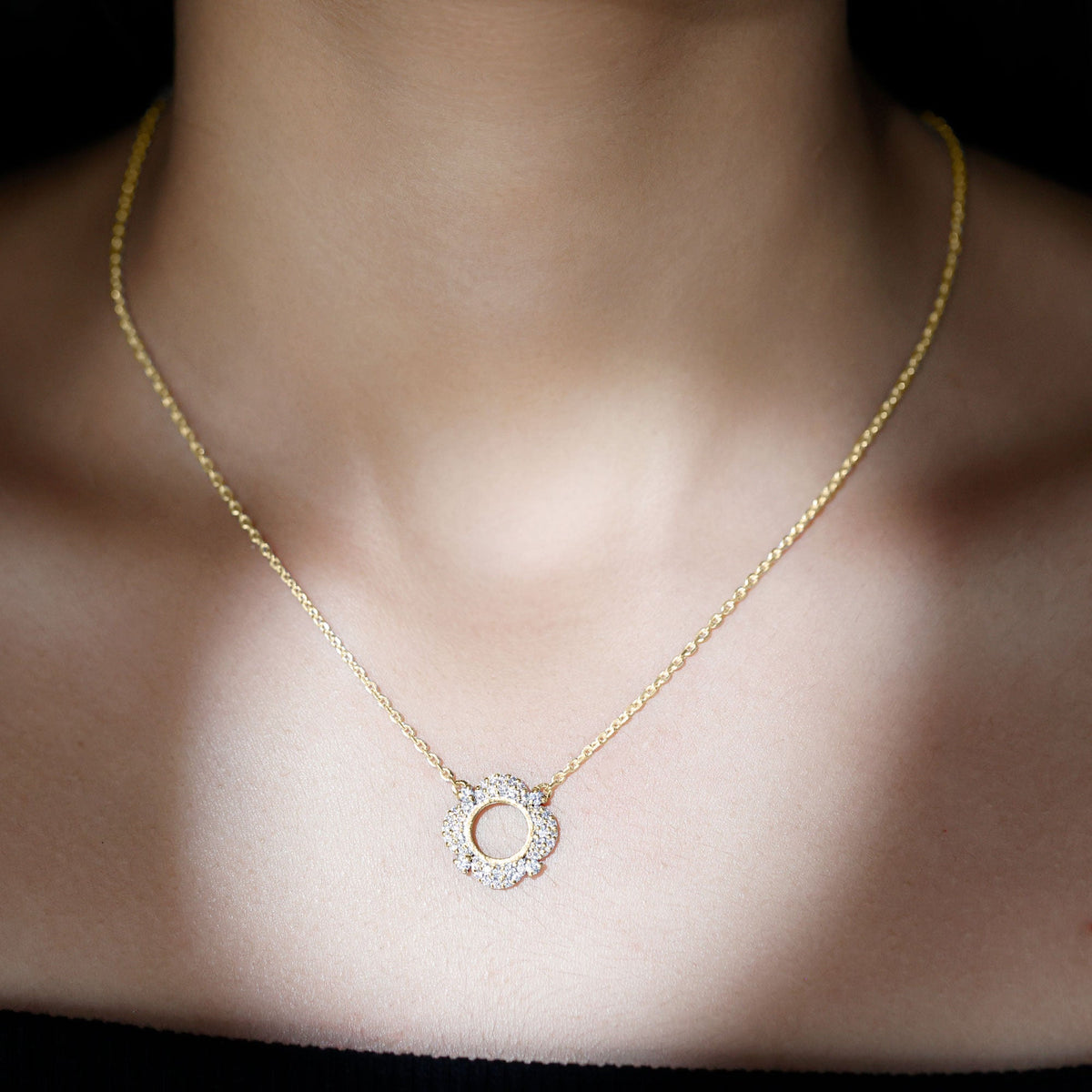 Lab Grown Diamond Necklace – Certified Nature Inspired Pendant with Prong Setting
