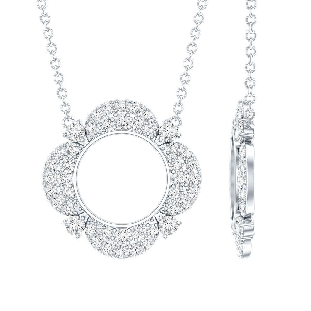 Lab Grown Diamond Necklace – Certified Nature Inspired Pendant with Prong Setting