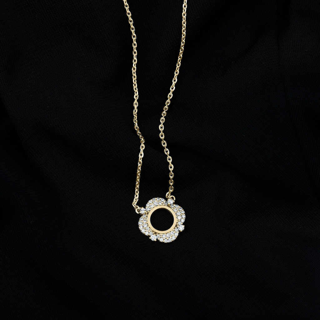 Lab Grown Diamond Necklace – Certified Nature Inspired Pendant with Prong Setting