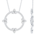 Lab Grown Diamond Necklace – Circle of Life Pendant With Prong Setting, 1.13 Ct
