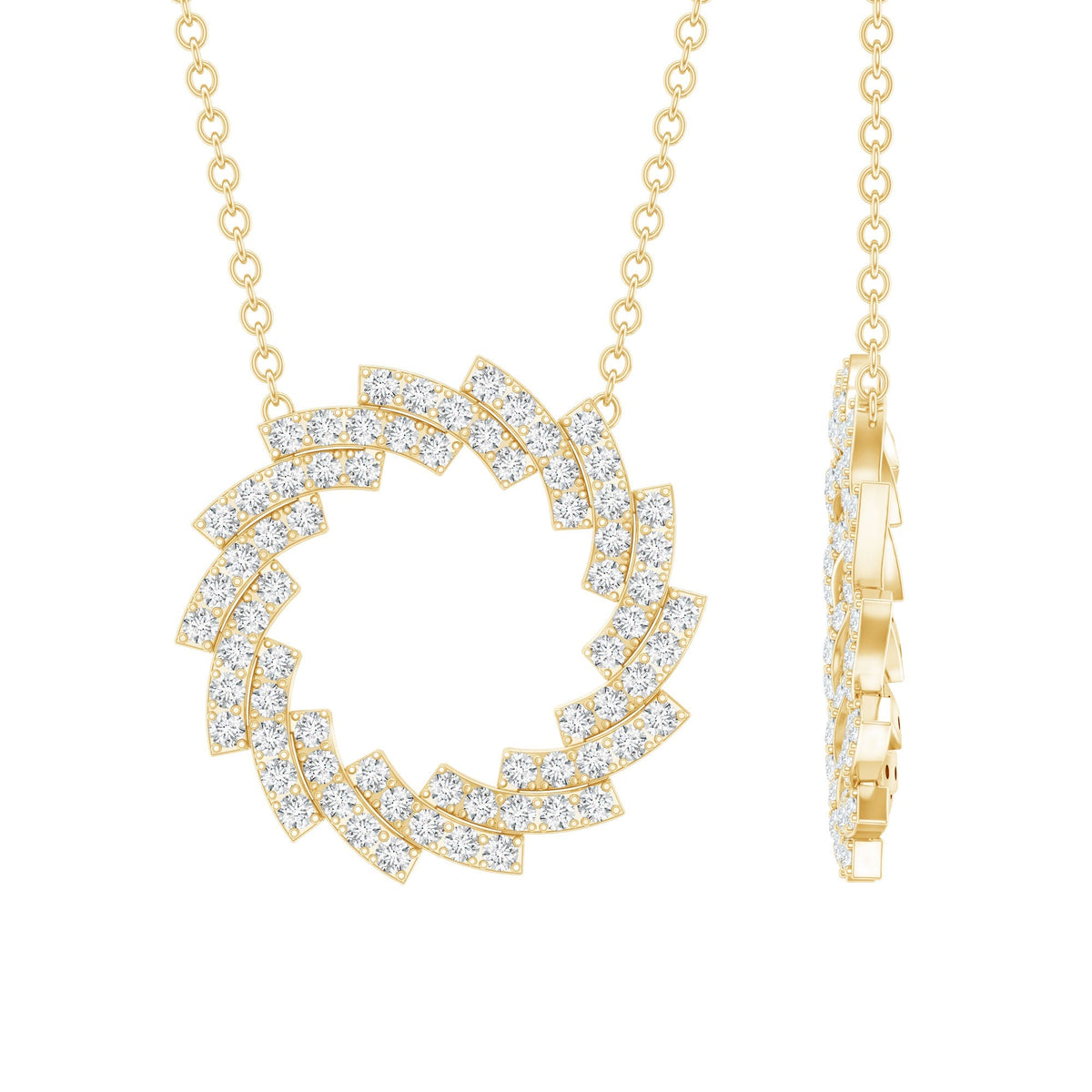 Lab Grown Diamond Necklace – Designer Eternity Style With Prong Setting Chain