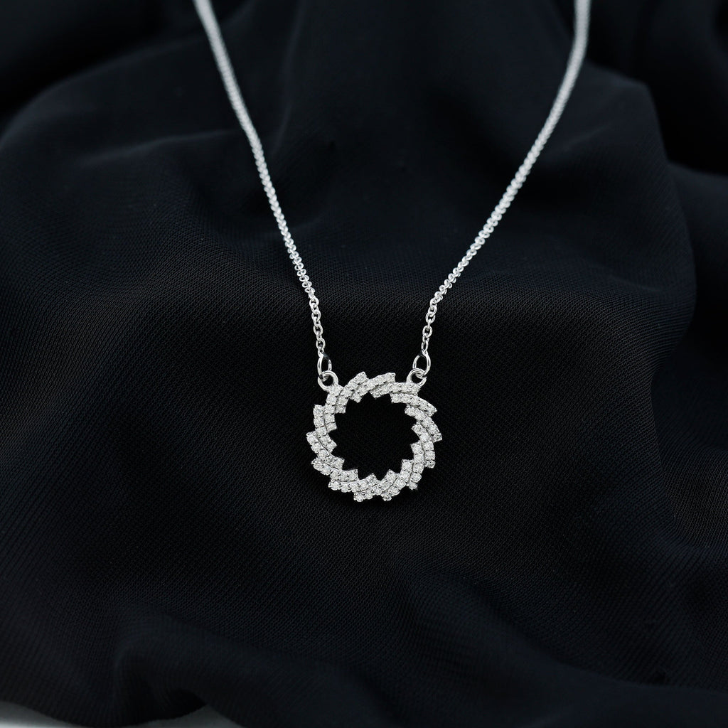 Lab Grown Diamond Necklace – Designer Eternity Style With Prong Setting Chain