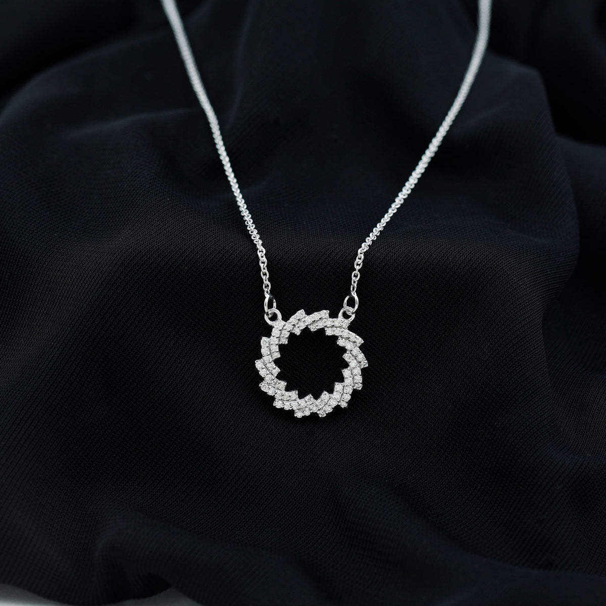 Lab Grown Diamond Necklace – Designer Eternity Style With Prong Setting Chain