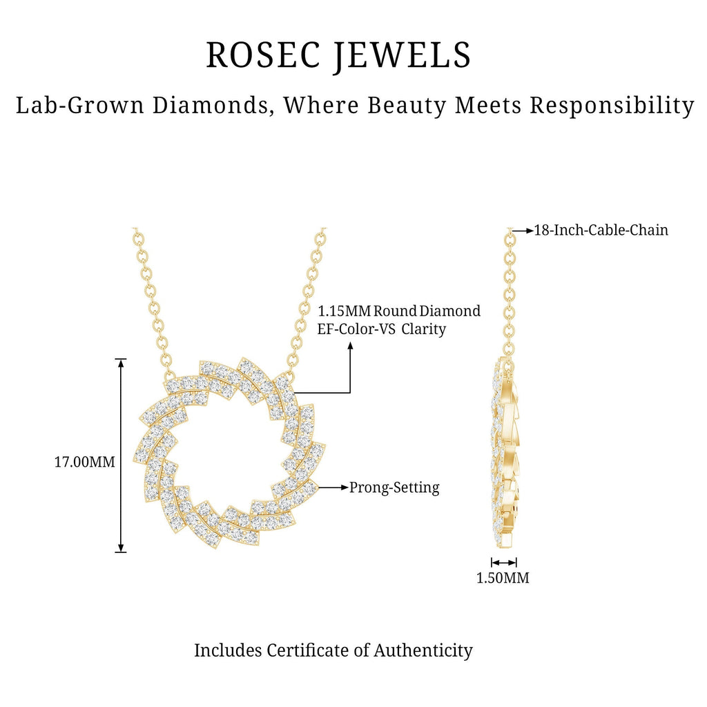 Lab Grown Diamond Necklace – Designer Eternity Style With Prong Setting Chain
