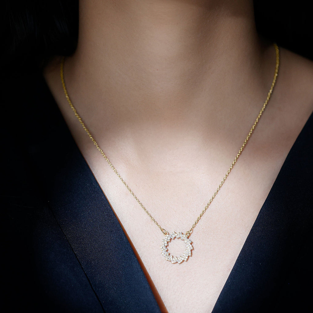 Lab Grown Diamond Necklace – Designer Eternity Style With Prong Setting Chain