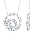 Lab Grown Diamond Necklace – Pave Set Swirl Pendant | Rosec Jewels Fine Jewelry