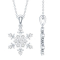 Lab Grown Diamond Necklace – Snowflake Pendant Gift With Round Cut Diamonds