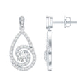 Lab Grown Diamond Swirl Earrings With Screw Back