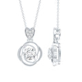 Lab Grown Diamond Swirl Pendant Necklace