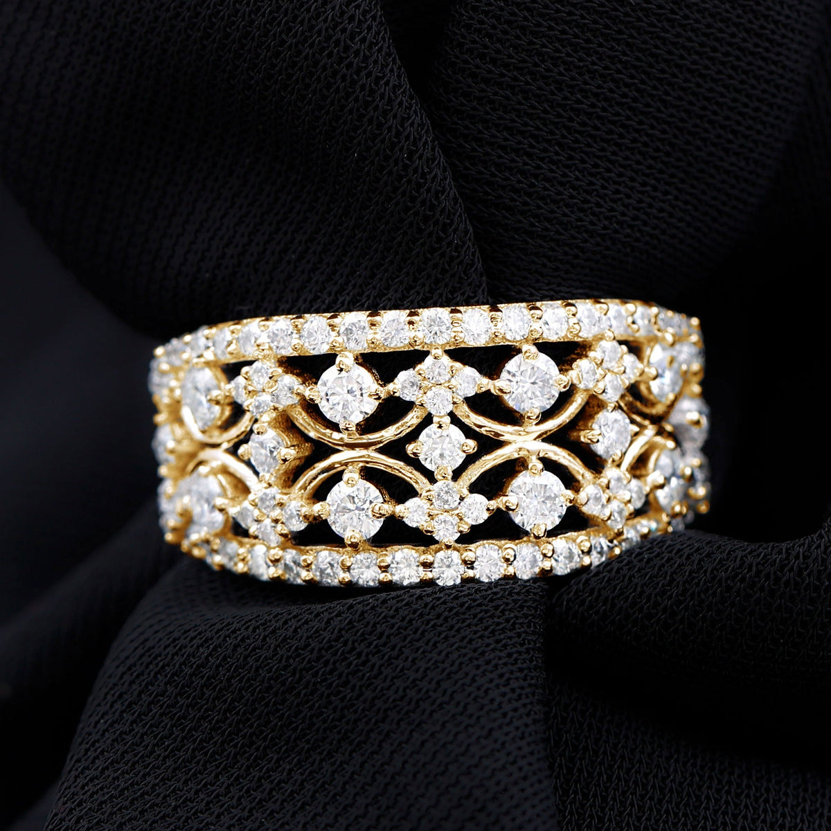 Lab Grown Diamond Wedding Band – Vintage Prong Setting Classic Bridal Jewelry