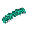 Lab Grown Emerald Band – Certified Anniversary Gemstone Ring With Elegant Prong Setting