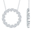 Lab Pear Diamond Necklace – 2.66 Carat Eternity Circle Pendant Jewelry