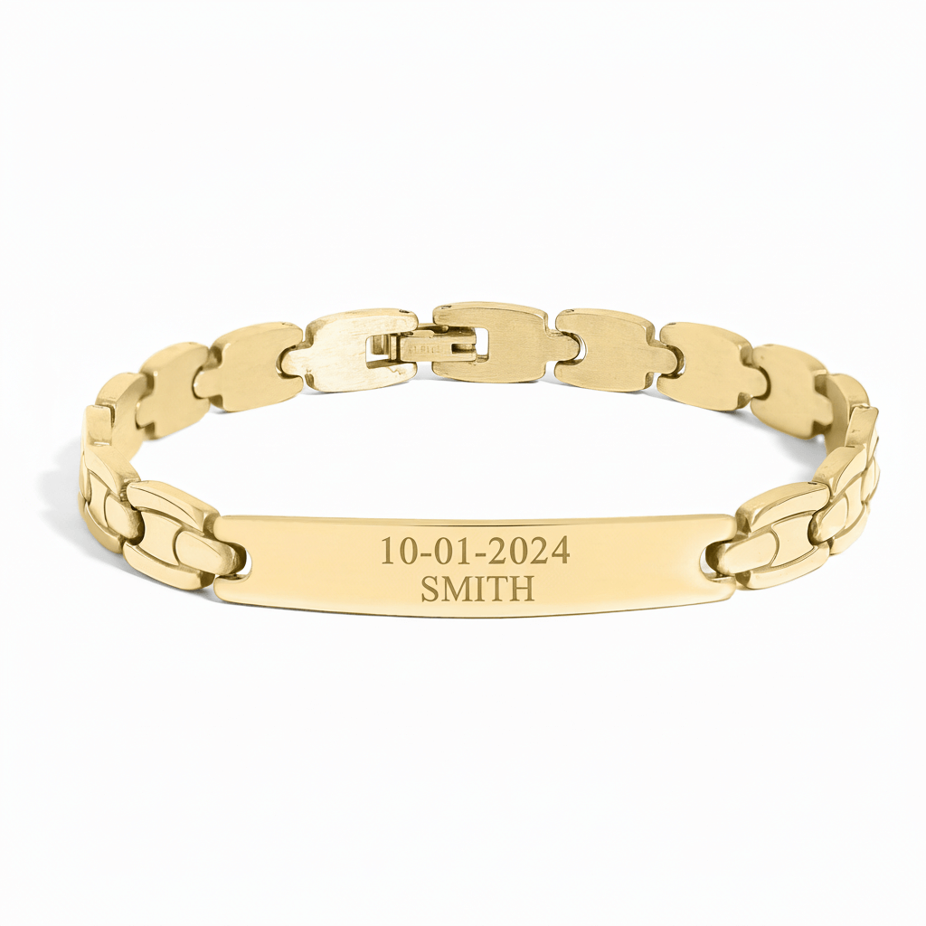 men's stainless steel blank bracelet