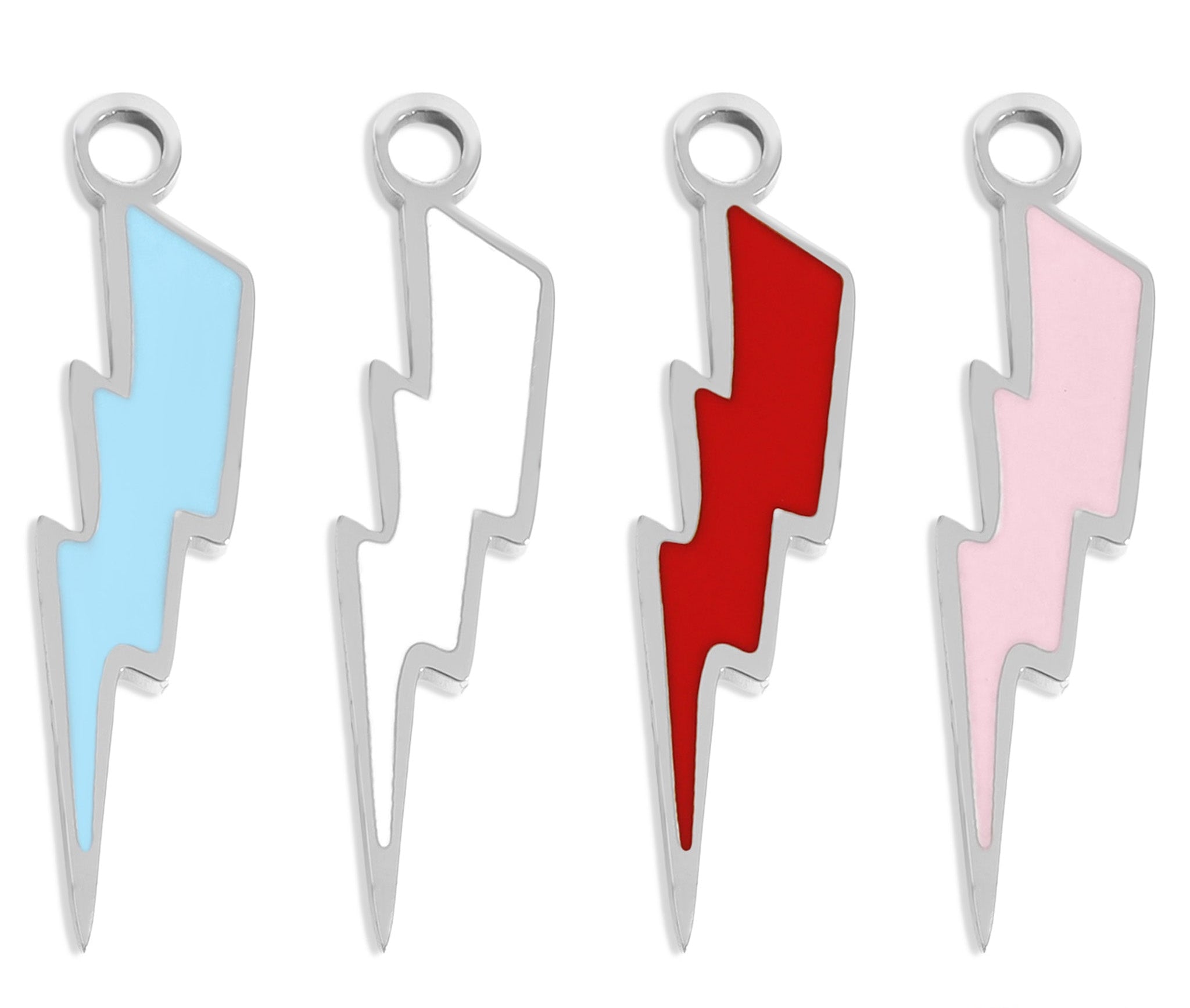 Lightning Bolt Charm – 18K Gold Plated Stainless Steel Pendant Jewelry Piece