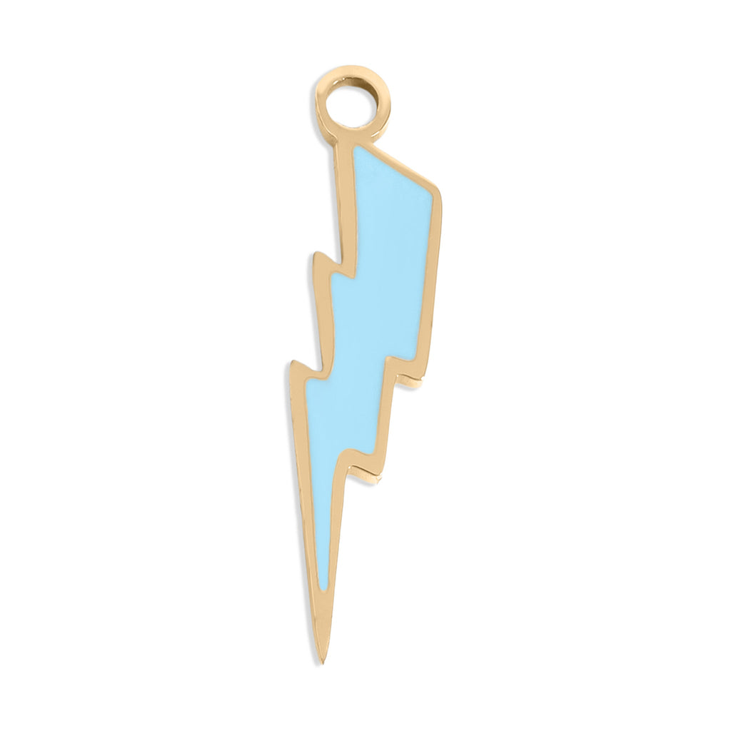 Lightning Bolt Charm – 18K Gold Plated Stainless Steel Pendant Jewelry Piece