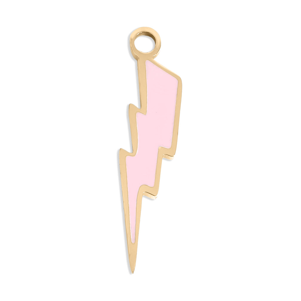 Lightning Bolt Charm – 18K Gold Plated Stainless Steel Pendant Jewelry Piece
