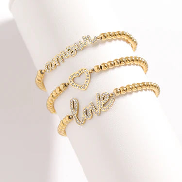 Boho Glam Gold Beaded Bracelet Collection