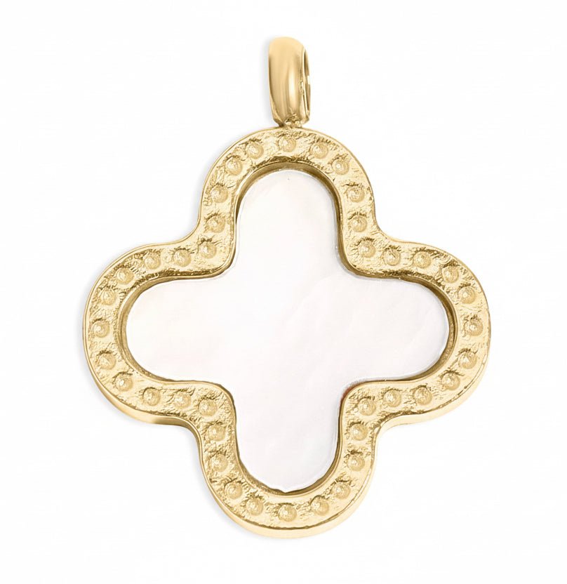 Lucky Clover Charm – 18K Gold Jewelry Pendant | Hypoallergenic Stainless Steel Charm - charm | Sunflower Soul Boutique