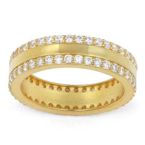 Macey Eternity Ring in Gold - Double the Shine x Infinity