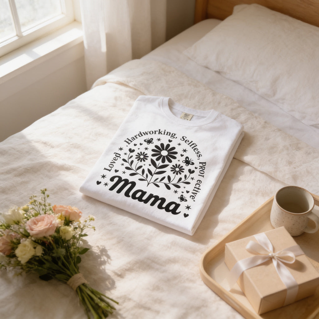 Mama Traits Floral Tee – Soft Cotton Unisex Casual Shirt | Gift For Mom - T-Shirt | Sunflower Soul Boutique