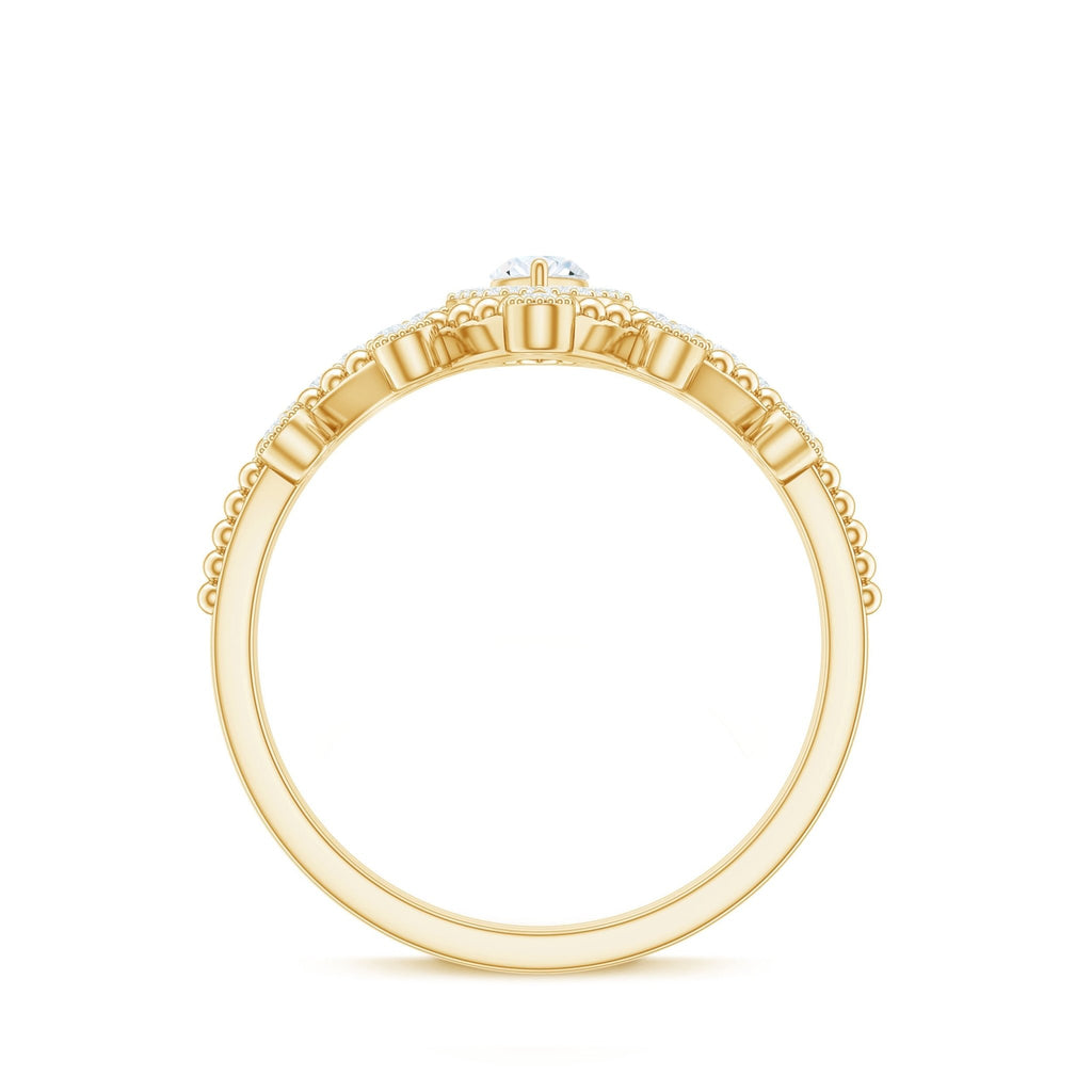 Marquise Cut Moissanite Vintage Wedding Ring Set