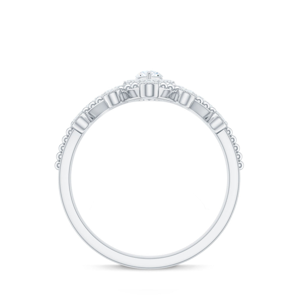 Marquise Cut Moissanite Vintage Wedding Ring Set