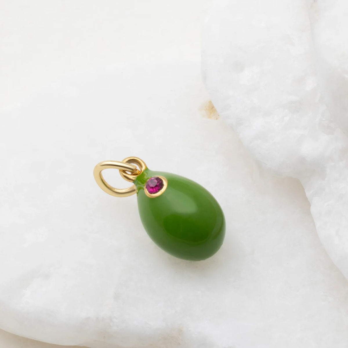 18K Gold PVD Stainless Steel Martini Olive Charm- gold studio 