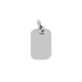18K Gold PVD Stainless Steel Mini Tag Charm- silver main 