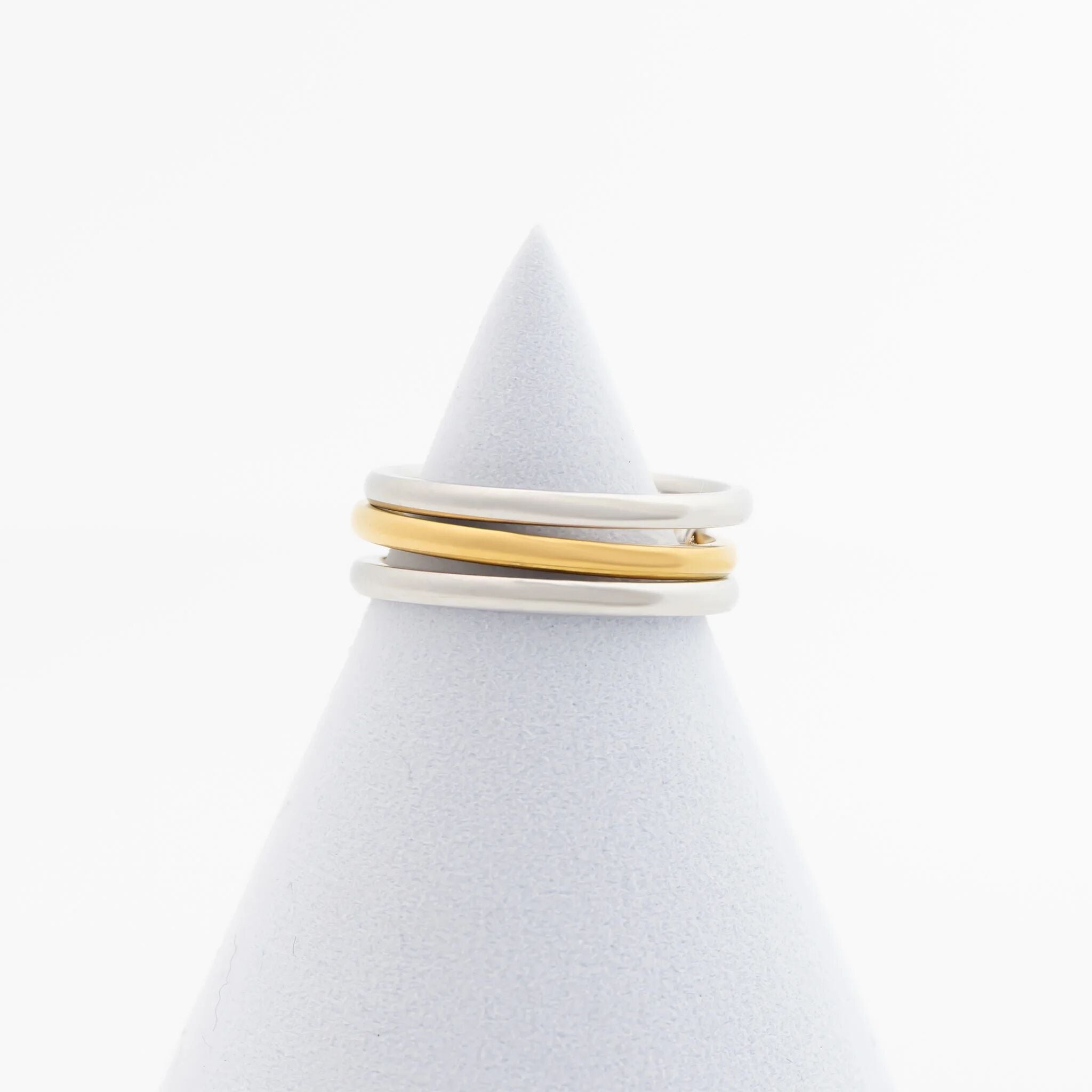 Mixed Metal Ring – 18K Gold Triple Intertwined Layered Metal Band | Scratch Resistant - Ring | Sunflower Soul Boutique