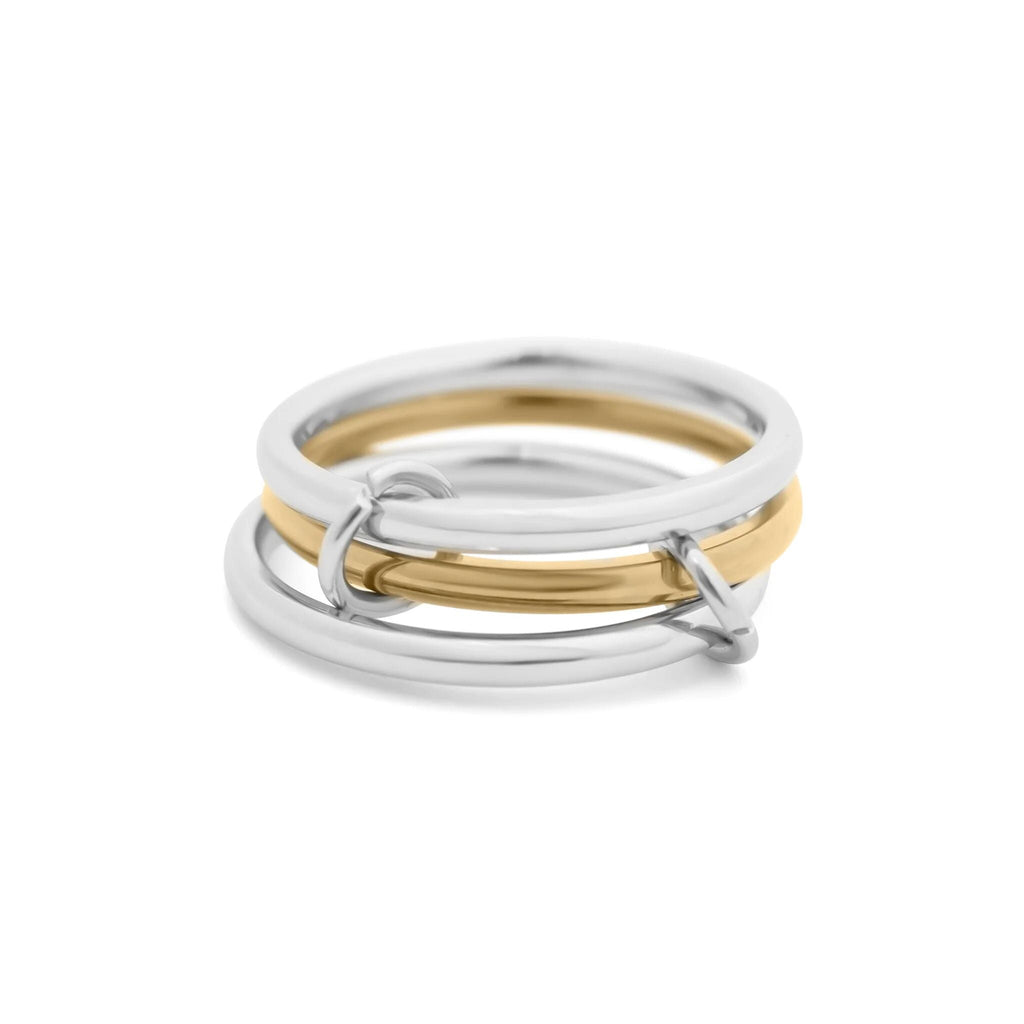 Mixed Metal Ring – 18K Gold Triple Intertwined Layered Metal Band | Scratch Resistant - Ring | Sunflower Soul Boutique