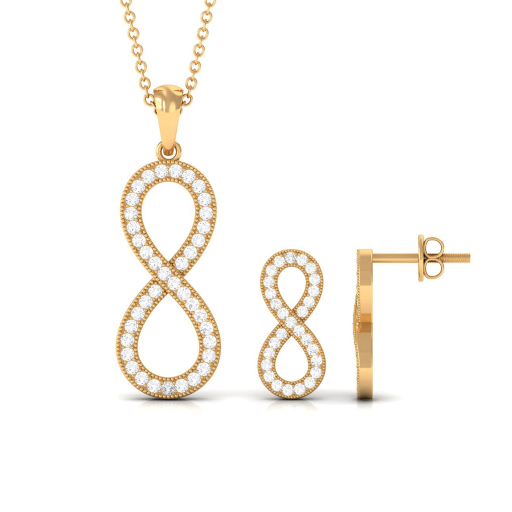 Moissanite Infinity Jewelry Set – Refined Minimalist Design With Sparkling Stones