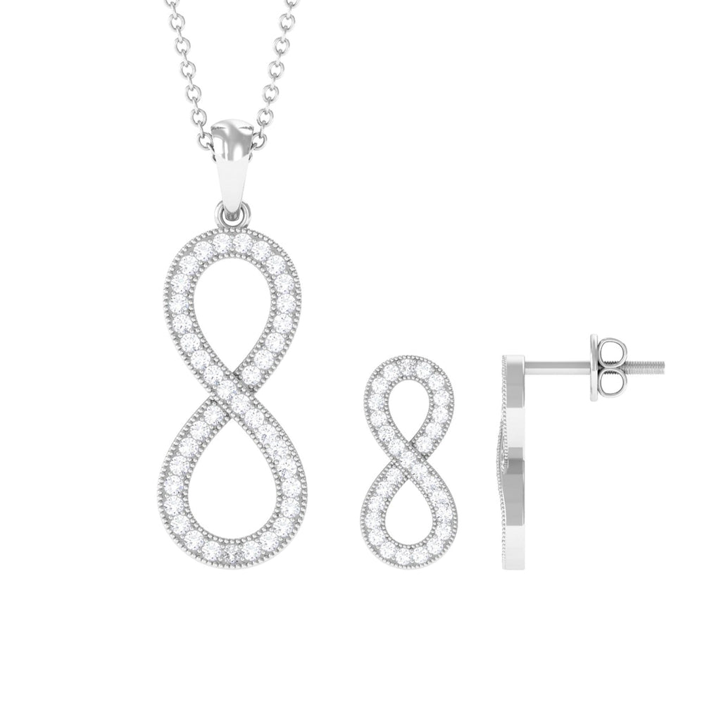 Moissanite Infinity Jewelry Set – Refined Minimalist Design With Sparkling Stones