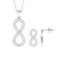 Moissanite Infinity Jewelry Set – Refined Minimalist Design With Sparkling Stones